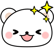 อิโมจิไลน์ Cute Emoji of polar bear.