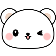 อิโมจิไลน์ Cute Emoji of polar bear.