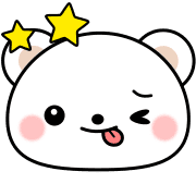 อิโมจิไลน์ Cute Emoji of polar bear.