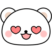 อิโมจิไลน์ Cute Emoji of polar bear.