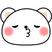 อิโมจิไลน์ Cute Emoji of polar bear.