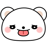 อิโมจิไลน์ Cute Emoji of polar bear.