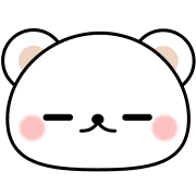 อิโมจิไลน์ Cute Emoji of polar bear.