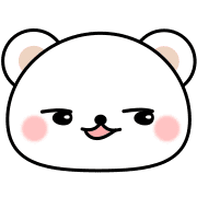 อิโมจิไลน์ Cute Emoji of polar bear.