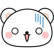 อิโมจิไลน์ Cute Emoji of polar bear.