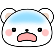 อิโมจิไลน์ Cute Emoji of polar bear.