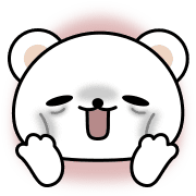 อิโมจิไลน์ Cute Emoji of polar bear.