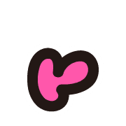 อิโมจิไลน์ Pop pink Emoji English and a figure.