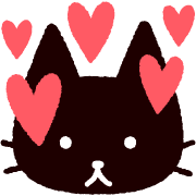 อิโมจิไลน์ Black Cat Emoji