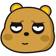 อิโมจิไลน์ Tsundere Bear & Straight Bear Emoji 2