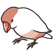 อิโมจิไลน์ rakugaki zoo 9  Java sparrow 2