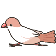 อิโมจิไลน์ rakugaki zoo 9  Java sparrow 2