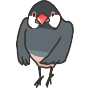 อิโมจิไลน์ rakugaki zoo 9  Java sparrow 2