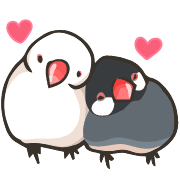 อิโมจิไลน์ rakugaki zoo 9  Java sparrow 2