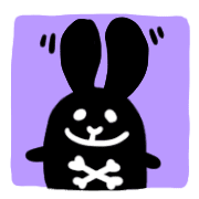 อิโมจิไลน์ Rock rabbit and skull2