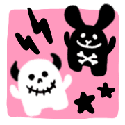 อิโมจิไลน์ Rock rabbit and skull2