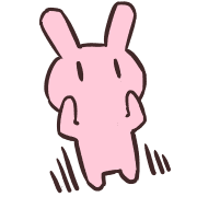 อิโมจิไลน์ Usable pink rabbit Emoji