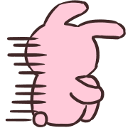 อิโมจิไลน์ Usable pink rabbit Emoji