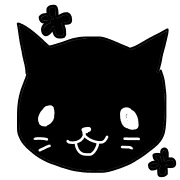 อิโมจิไลน์ black cat cute