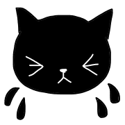อิโมจิไลน์ black cat cute