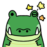 อิโมจิไลน์ Very cute crocodile emoji