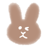 อิโมจิไลน์ Rabbit fuwafuwa blur emoji