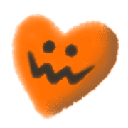 อิโมจิไลน์ Halloween heart,fuwafuwa blur emoji