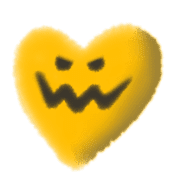 อิโมจิไลน์ Halloween heart,fuwafuwa blur emoji