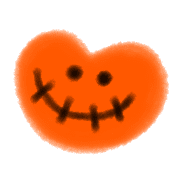 อิโมจิไลน์ Halloween heart,fuwafuwa blur emoji