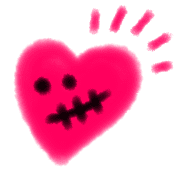 อิโมจิไลน์ Halloween heart,fuwafuwa blur emoji