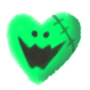 อิโมจิไลน์ Halloween heart,fuwafuwa blur emoji