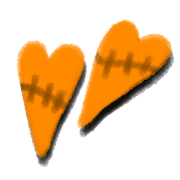 อิโมจิไลน์ Halloween heart,fuwafuwa blur emoji