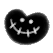 อิโมจิไลน์ Halloween heart,fuwafuwa blur emoji