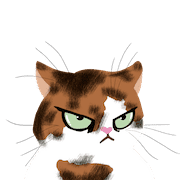อิโมจิไลน์ FUZZY BRAINED cat expressions