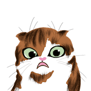 อิโมจิไลน์ FUZZY BRAINED cat expressions