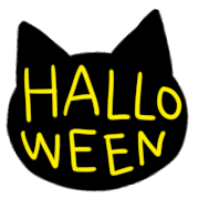 อิโมจิไลน์ Black cat halloween2019