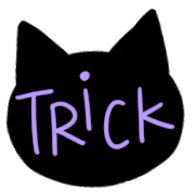 อิโมจิไลน์ Black cat halloween2019