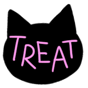 อิโมจิไลน์ Black cat halloween2019