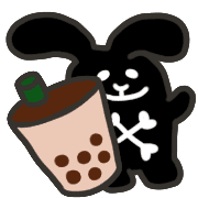 อิโมจิไลน์ Rock rabbit and skull / Tapioca emoji