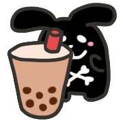 อิโมจิไลน์ Rock rabbit and skull / Tapioca emoji