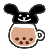 อิโมจิไลน์ Rock rabbit and skull / Tapioca emoji