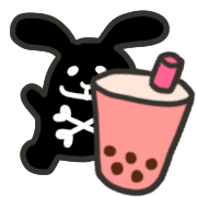 อิโมจิไลน์ Rock rabbit and skull / Tapioca emoji