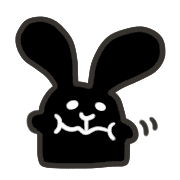 อิโมจิไลน์ Rock rabbit and skull / Tapioca emoji