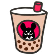 อิโมจิไลน์ Rock rabbit and skull / Tapioca emoji