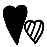 อิโมจิไลน์ Heart,monochrome emoji