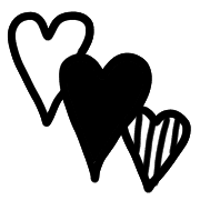 อิโมจิไลน์ Heart,monochrome emoji