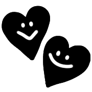 อิโมจิไลน์ Heart,monochrome emoji