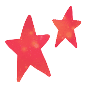 อิโมจิไลน์ Kirakira galaxy emoji / Red and black