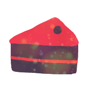 อิโมจิไลน์ Kirakira galaxy emoji / Red and black