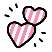 อิโมจิไลน์ Kawaii stripe and border emoji